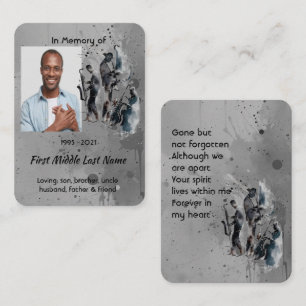 Visite Carte de prière Memento musical groupe de jazz