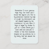 Visite Carte de prière Memorare - Notre-Dame (Dos)