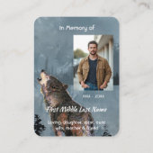 Visite Carte de prière mémorial Howling Wolf (Dos)