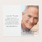 Visite Carte de prière mémoriale pliée (Extérieur déplié)