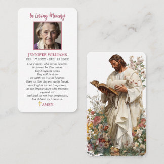 Visite Carte de prière moderne Jésus Funérailles Bon Past