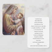 Visite Carte de prière Noël Novena (Devant / Derrière)