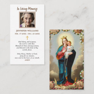 Visite Carte de prière Notre-Dame du Saint Rosaire
