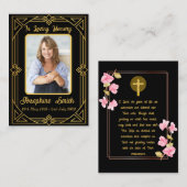 Visite Carte de prière photo commémorative de la sympathi (Devant / Derrière)