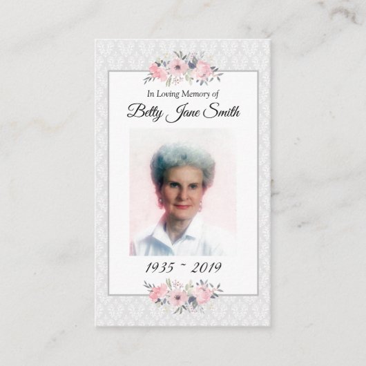 Visite Carte de prière photo commémorative | La prière du (Devant)