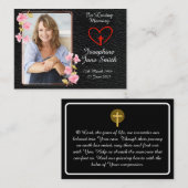 Visite Carte de prière photo commémorative simple et élég (Devant / Derrière)