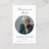 Visite Carte de prière photo Croix catholique commémorati (Devant)