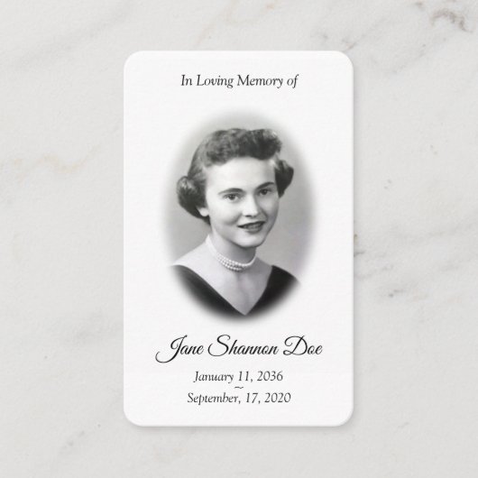 Visite Carte de prière photo | La 23e carte commémorative (Devant)