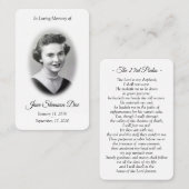 Visite Carte de prière photo | La 23e carte commémorative (Devant / Derrière)