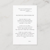 Visite Carte de prière photo St. Jude pour maladie (Dos)