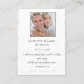 Visite Carte de prière religieuse pour le 60e anniversair (Dos)