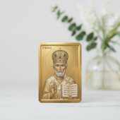 Visite carte de prière Saint Nicolas (Debout devant)