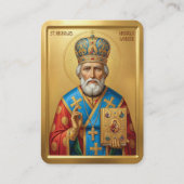 Visite carte de prière Saint Nicolas (Devant)