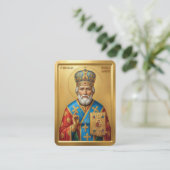 Visite carte de prière Saint Nicolas (Debout devant)