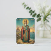 Visite carte de prière Saint Nicolas (Debout devant)