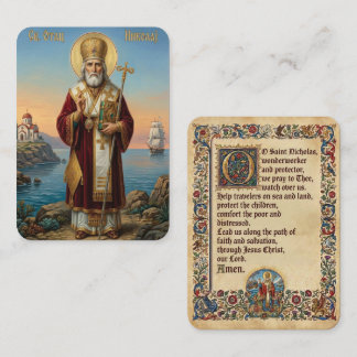 Visite carte de prière Saint-Nicolas