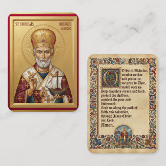 Visite carte de prière Saint Nicolas