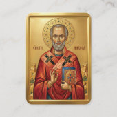Visite carte de prière Saint-Nicolas (Devant)