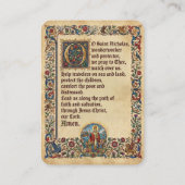 Visite carte de prière Saint-Nicolas (Dos)