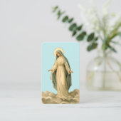 Visite Carte de prière Sainte Reine Vierge Marie (Debout devant)