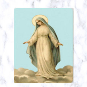 Visite Carte de prière Sainte Reine Vierge Marie