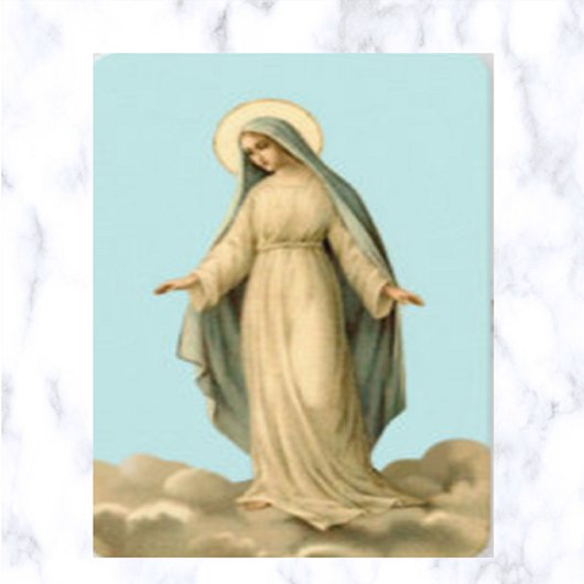 Visite Carte de prière Sainte Reine Vierge Marie