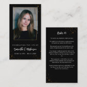 Visite Carte de prière simple et moderne avec cadre doré (Devant / Derrière)