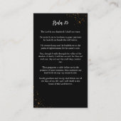 Visite Carte de prière simple et moderne avec cadre doré (Dos)