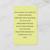 Visite Carte de prière St. Isidore (Dos)