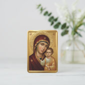 Visite carte de prière Vierge Marie (Debout devant)