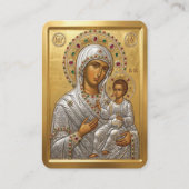 Visite carte de prière Vierge Marie (Devant)