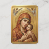 Visite carte de prière Vierge Marie (Devant)