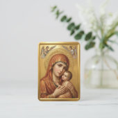 Visite carte de prière Vierge Marie (Debout devant)