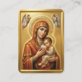 Visite carte de prière Vierge Marie (Devant)