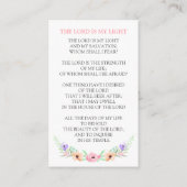 Visite Carte de prières funéraires couleur rose (Dos)