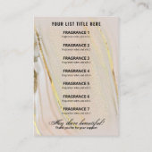 Visite Carte de prix de l'encre d'alcool rose et or (Dos)