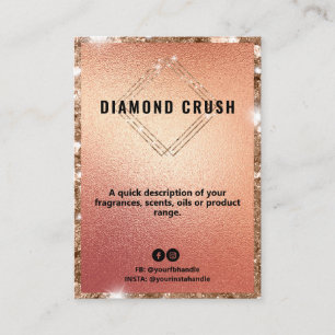 Visite Carte de prix Rose Gold