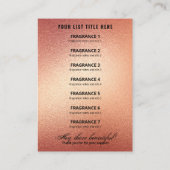 Visite Carte de prix Rose Gold (Dos)