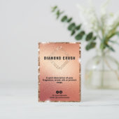 Visite Carte de prix Rose Gold (Debout devant)