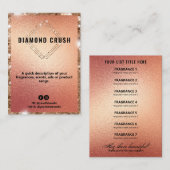 Visite Carte de prix Rose Gold (Devant / Derrière)