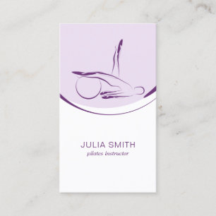 Visite carte de professeur de Pilates avec deux poses de