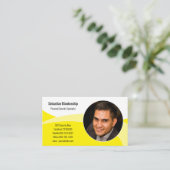 Visite Carte de professionnel de la sécurité jaune abstra (Debout devant)