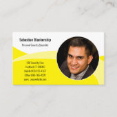 Visite Carte de professionnel de la sécurité jaune abstra (Devant)