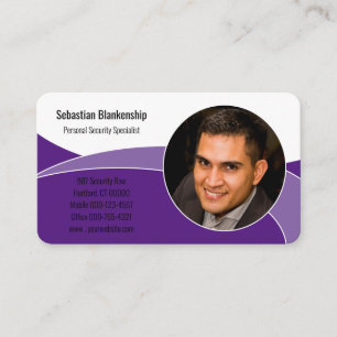 Visite Carte de professionnel de la sécurité violet abstr