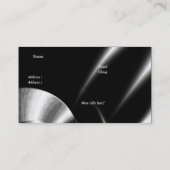 Visite Carte de profil Affaires Abstrait Argent Noir (Dos)