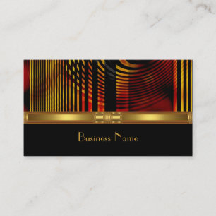 Visite Carte de profil Affaires Abstrait Rouge Or Design 