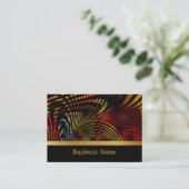 Visite Carte de profil Affaires Abstrait Rouge Or Design (Debout devant)