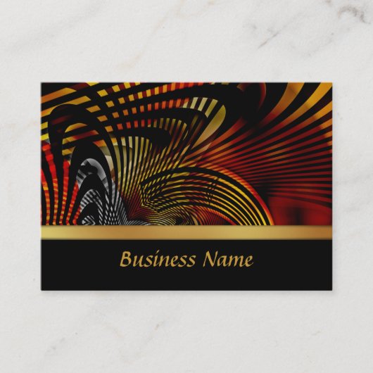 Visite Carte de profil Affaires Abstrait Rouge Or Design (Devant)
