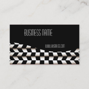 Visite Carte de profil Affaires Noir Blanc Vérifications