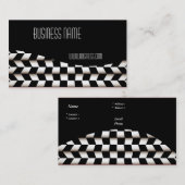 Visite Carte de profil Affaires Noir Blanc Vérifications (Devant / Derrière)